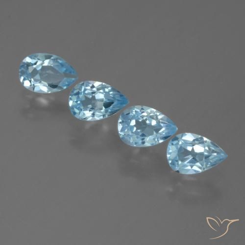 2.36ctw Natural Sky Blue Topaz, Pear Shape, VS