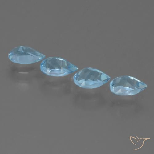 Topaz Gemstones in 6.3 x 4.2 mm Size for Sale, Topaz Stones in Sky Blue Color