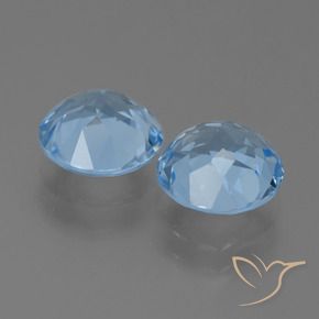 Topaz Gemstones in 8 mm (calibrated) Size for Sale, Topaz Stones in Sky Blue Color