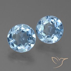 4.67 ctw Blue Topaz Stones, Natural Topaz in Round Facet Shape for Sale