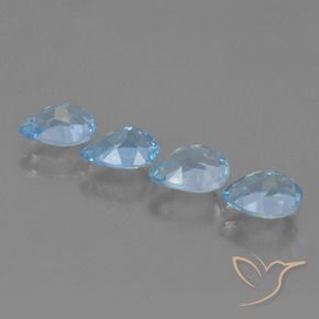 Topaz Gemstones in 7 x 5 mm (calibrated) Size for Sale, Topaz Stones in Sky Blue Color