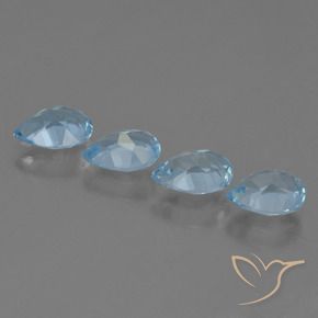 Topaz Gemstones in 7 x 5 mm (calibrated) Size for Sale, Topaz Stones in Sky Blue Color