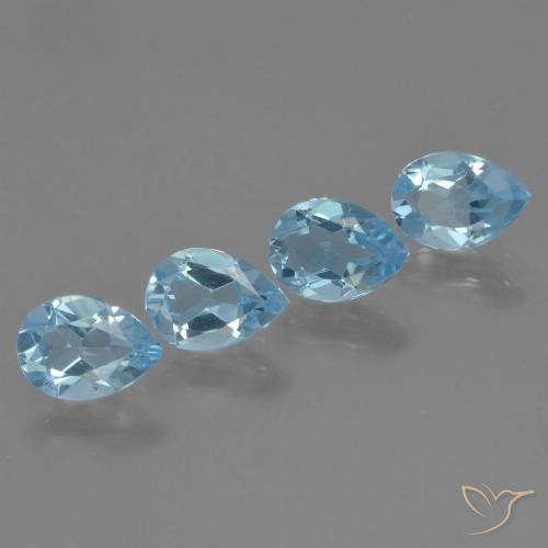 3.15ctw Natural Sky Blue Topaz, Pear Shape, VVS-VS