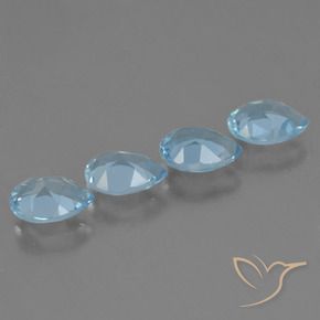 Topaz Gemstones in 7 x 5 mm (calibrated) Size for Sale, Topaz Stones in Sky Blue Color