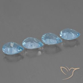 Topaz Gemstones in 7 x 5 mm (calibrated) Size for Sale, Topaz Stones in Sky Blue Color