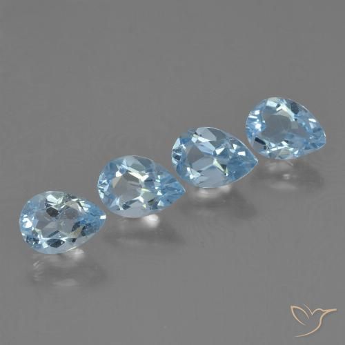 2.86ctw Natural Sky Blue Topaz, Pear Shape, VS