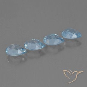 Topaz Gemstones in 7 x 5 mm (calibrated) Size for Sale, Topaz Stones in Sky Blue Color