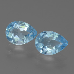 hellblau Topas Edelstein - 0.9ct Birnen Schliff (ID: 455627)