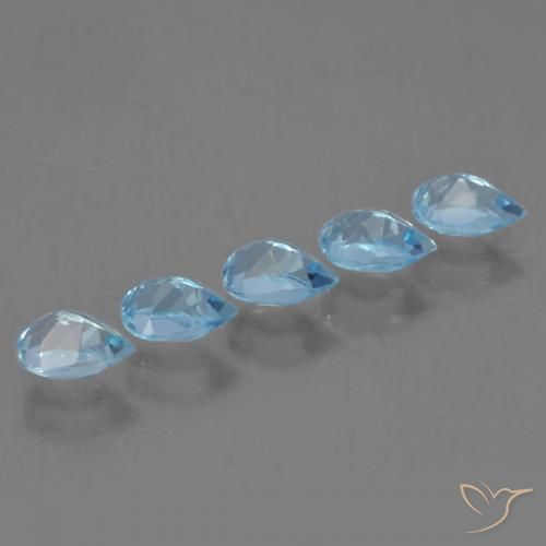 Topaz Gemstones in 6.2 x 4.2 mm Size for Sale, Topaz Stones in Sky Blue Color