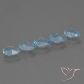 Topaz Gemstones in 6 x 4 mm (calibrated) Size for Sale, Topaz Stones in Swiss Blue Color