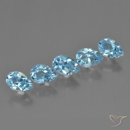 2.91ctw Natural Sky Blue Topaz, Pear Shape, VS