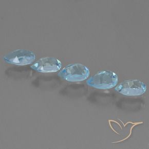 Topaz Gemstones in 6 x 4 mm (calibrated) Size for Sale, Topaz Stones in Sky Blue Color