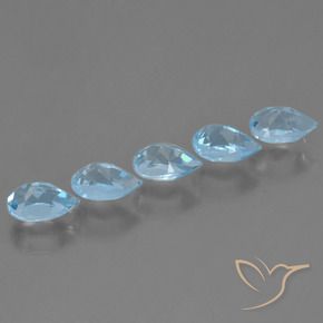 Topaz Gemstones in 6.2 x 4.2 mm Size for Sale, Topaz Stones in Sky Blue Color