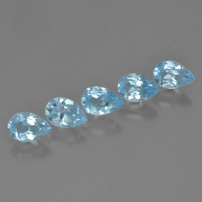 Baby Blue Topaz Gem - 0.6ct Pear Facet (ID: 455640)