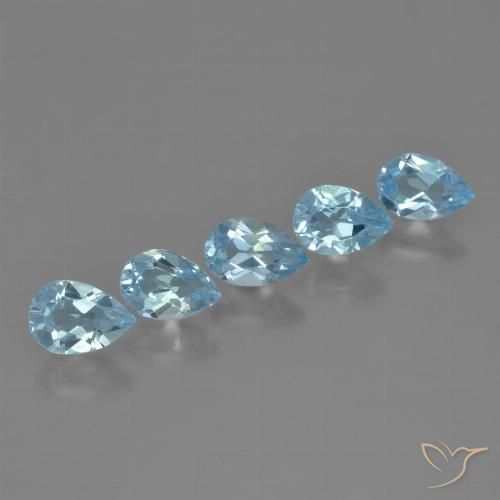 2.27ctw Natural Sky Blue Topaz, Pear Shape, VS