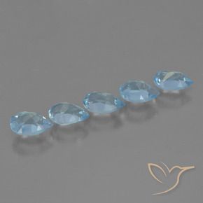 Topaz Gemstones in 6 x 4 mm (calibrated) Size for Sale, Topaz Stones in Sky Blue Color