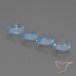 Topaz Gemstones in 7 x 5 mm (calibrated) Size for Sale, Topaz Stones in Sky Blue Color