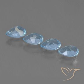Topaz Gemstones in 7 x 5 mm (calibrated) Size for Sale, Topaz Stones in Swiss Blue Color