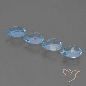 Topaz Gemstones in 7 x 5 mm (calibrated) Size for Sale, Topaz Stones in Sky Blue Color