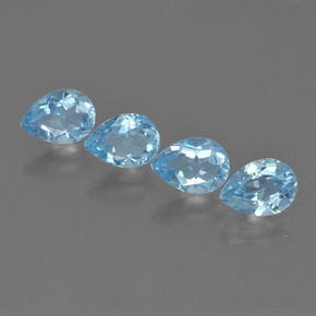 Light Cyan Blue Topas Edelstein - 0.8ct Birnen Schliff (ID: 455671)