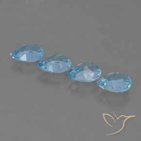 Topaz Gemstones in 7 x 5 mm (calibrated) Size for Sale, Topaz Stones in Sky Blue Color