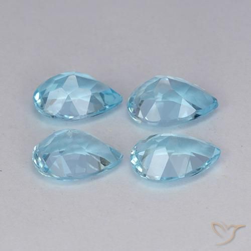 Topaz Gemstones in 7 x 5 mm (calibrated) Size for Sale, Topaz Stones in Sky Blue Color