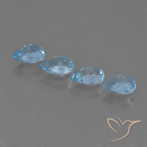 Topaz Gemstones in 7 x 5 mm (calibrated) Size for Sale, Topaz Stones in Sky Blue Color