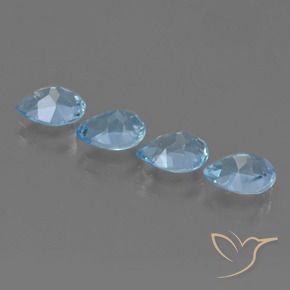 Topaz Gemstones in 7 x 5 mm (calibrated) Size for Sale, Topaz Stones in Sky Blue Color