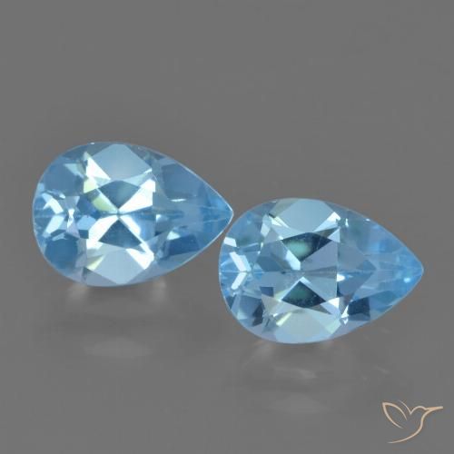 1.75ctw Natural Swiss Blue Topaz, Pear Shape, VVS-VS