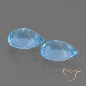 Topaz Gemstones in 7 x 5 mm (calibrated) Size for Sale, Topaz Stones in Swiss Blue Color