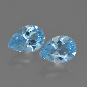 Sky Blue Topaz Gem - 0.9ct Pear Facet (ID: 455685)