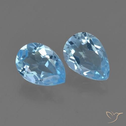 1.53ctw Natural Swiss Blue Topaz, Pear Shape, VVS-VS