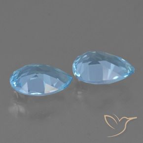 Topaz Gemstones in 7 x 5 mm (calibrated) Size for Sale, Topaz Stones in Swiss Blue Color