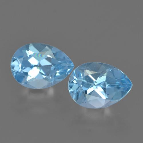 Sky Blue Topaz Gem - 0.9ct Pear Facet (ID: 455687)