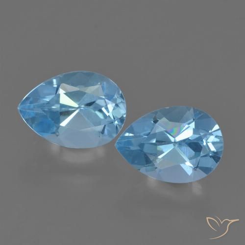 1.75ctw Natural Swiss Blue Topaz, Pear Shape, VVS-VS