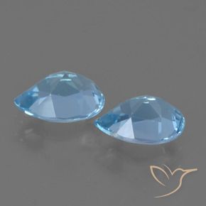 Topaz Gemstones in 7.3 x 5.2 mm Size for Sale, Topaz Stones in Swiss Blue Color