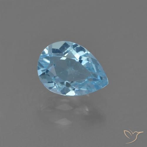 0.92ct Natural Sky Blue Topaz, Pear Shape, VS
