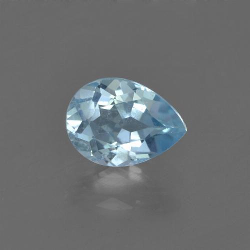 0.85ct Pear Facet Blue Topaz from Brazil, Dimension 7.1 x 5.2mm, Natural irradiated Gemstone, VVS-VS Clarity, 1 piece Topaz in Baby Blue Color, Mohs Hardness of 8 suitable for daily wear jewelry, Friday Gemstone, Photo A