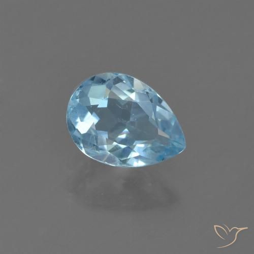 0.86ct Natural Sky Blue Topaz, Pear Shape, VS
