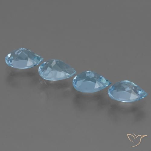 Topaz Gemstones in 7 x 5 mm (calibrated) Size for Sale, Topaz Stones in Sky Blue Color