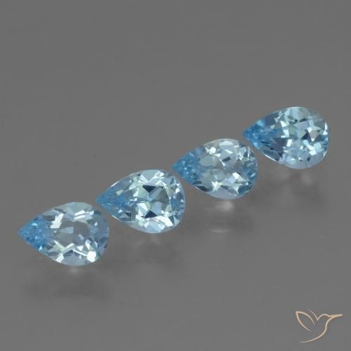 2.79ctw Natural Swiss Blue Topaz, Pear Shape, VVS-VS