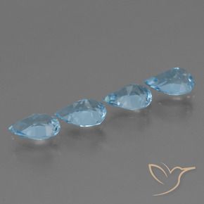 Topaz Gemstones in 7 x 5 mm (calibrated) Size for Sale, Topaz Stones in Swiss Blue Color