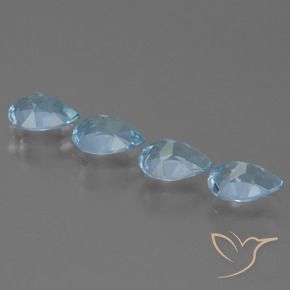 Topaz Gemstones in 7 x 5 mm (calibrated) Size for Sale, Topaz Stones in Swiss Blue Color