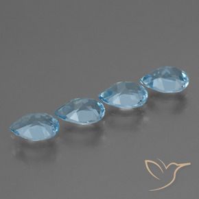 Topaz Gemstones in 7 x 5 mm (calibrated) Size for Sale, Topaz Stones in Swiss Blue Color