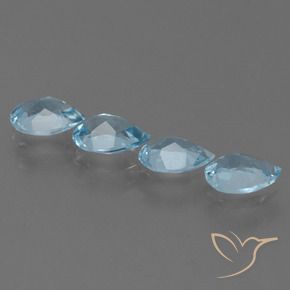 Topaz Gemstones in 7 x 5 mm (calibrated) Size for Sale, Topaz Stones in Sky Blue Color