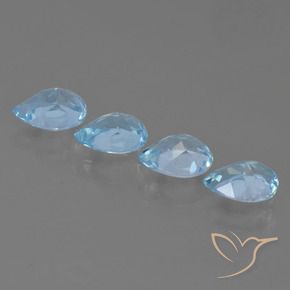 Topaz Gemstones in 7 x 5 mm (calibrated) Size for Sale, Topaz Stones in Sky Blue Color