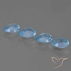 Topaz Gemstones in 7 x 5 mm (calibrated) Size for Sale, Topaz Stones in Swiss Blue Color
