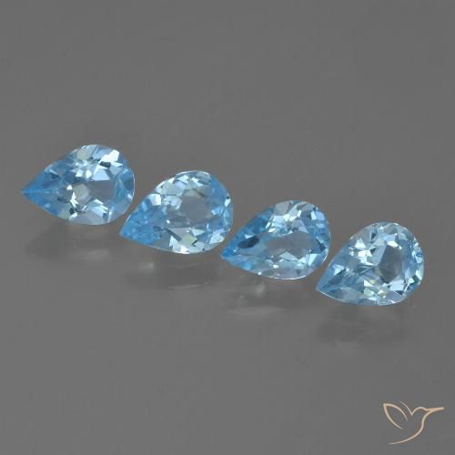 2.61ctw Natural Sky Blue Topaz, Pear Shape, VVS-VS