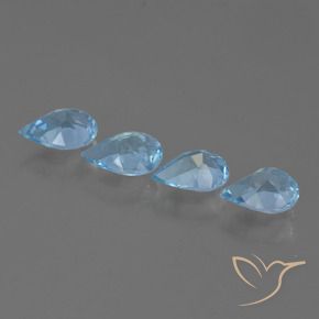 Topaz Gemstones in 7 x 5 mm (calibrated) Size for Sale, Topaz Stones in Sky Blue Color