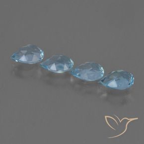 Topaz Gemstones in 7 x 5 mm (calibrated) Size for Sale, Topaz Stones in Swiss Blue Color